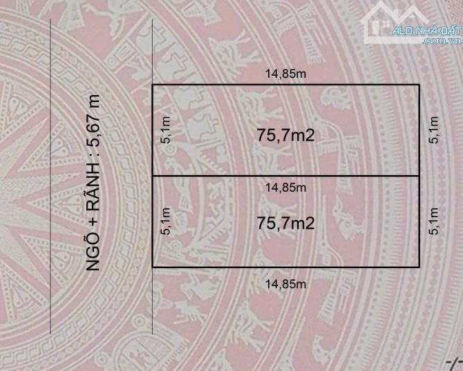 75m2 Đống Am Thủy Đường_ Thuỷ Nguyên _HP đất vuông vắn ngõ to 5m mà giá chỉ 2tỷ1xx - 2