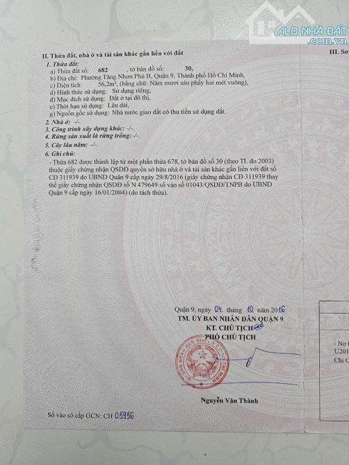 Bán đất hẻm nhựa 5m đường 11 TNPB quận 9 56m2/4,5 tỷ - 2