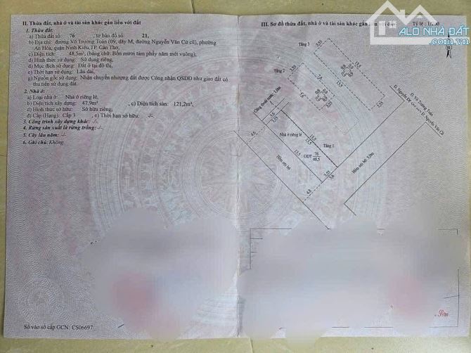 BÁN NHÀ TRỆT LẦU – GÓC 2 MẶT TIỀN  Hẻm Võ Trường Toản – P. An Hòa – Q. Ninh Kiều - 2