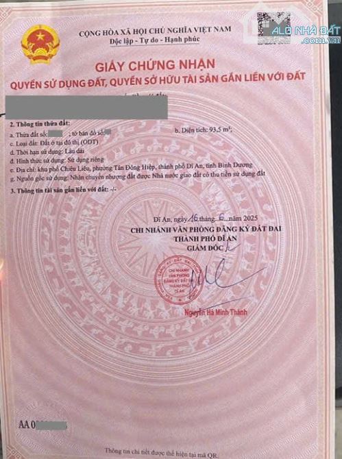 Bán đất 5x18.4m, mặt tiền Nguyễn Thị Minh Khai p. Tân Đông Hiệp, đang thuê 12tr/th - 2