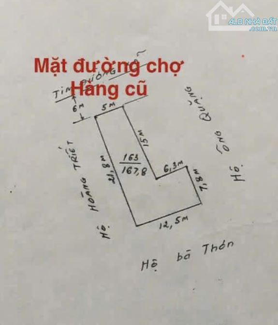 📍Siêu rẻ siêu rộng Vị trí đắc địa 168m2 Mặt đường Chợ Hàng Cũ 80tr/m2 - 2