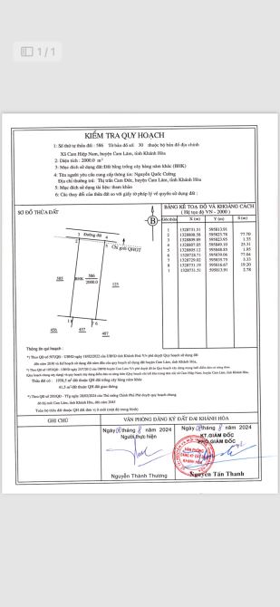 Cần bán 2000m đất nông nghiệp Cam Hiệp Nam, Cam Lâm, Khánh Hòa QH đất ở, giá 10 tỷ - 3