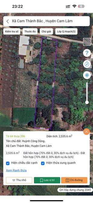 Cần bán 2535m đất nông nghiệp Cam Thành Bắc, Cam Lâm, Khánh Hòa QH đất ở, giá 12.6 tỷ - 5