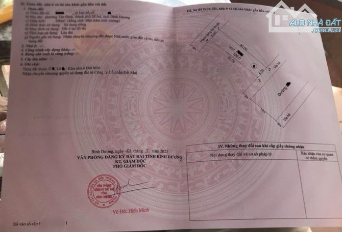 Đất KDC Đất Mới, gần ngã tư Chiêu Liêu, phường Tân Bình, TP Dĩ An - 5