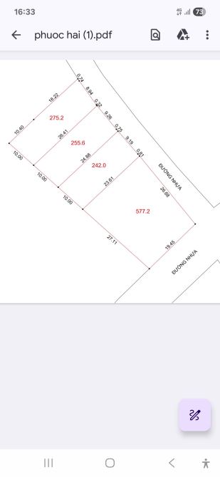 BÁN ĐẤT XÃ PHƯỚC HẢI - TP HỒ CHÍ MINH; VIEW NÚI MINH ĐẠM - CÁCH BIỂN 4KM  📐3 LÔ LIÊN KỀ - 6