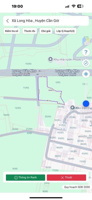 Bán lô đất mặt tiền Lương Văn Nho, Long Hoà, Cần Giờ - Đối diện KDC Phước Lộc - 2