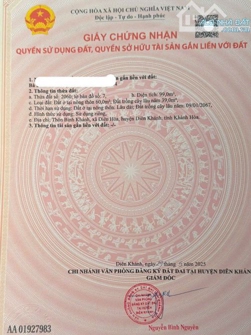 BÁN ĐẤT DIÊN LẠC CHỈ 545TR ĐƯỜNG NHỰA
