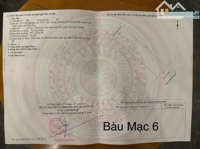 📌📌📌LÀM VIỆC TRỰC TIẾP GIÁ TỐT !!!Bán giúp lô 2 đất bàu mạc 6 và  bàu mạc 8