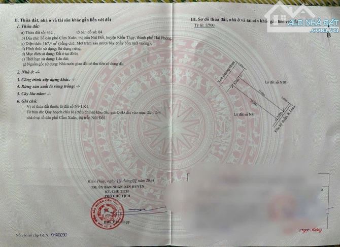 Bán đất Núi Đối - Kiến Thụy - Hải Phòng