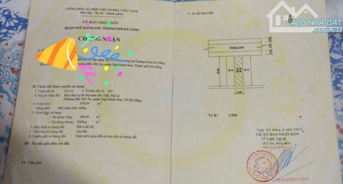 Đất đường Mỹ An 12 Ngũ Hành Sơn tp Đà Nẵng