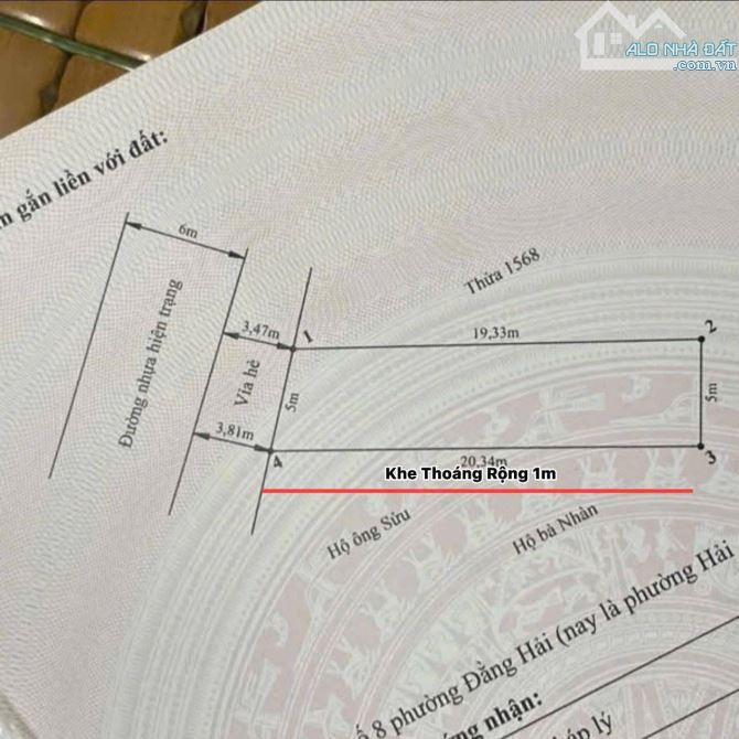 bán đất TĐC 1,6 Ha ngay cạnh chợ Đằng Hải Hải An