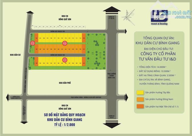 Bán dự án KDC Bình Giang 5,5 triệu/m2