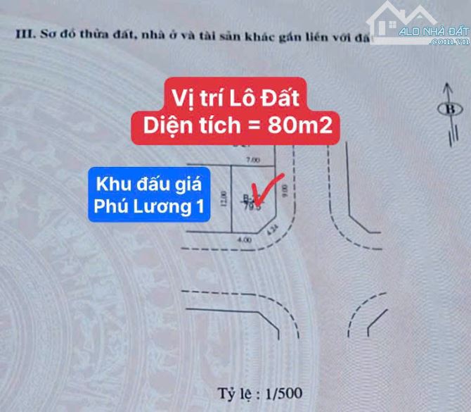 Đất đấu giá 80m2 -lô góc, 2 mặt tiền - phân lô -kinh doanh - mặt tiền 17m -16,99tỷ.Sổ đẹp