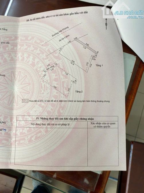 Bán Nhà 2 tầng mặt tiền Hải phòng kẹp cống thoáng đường 10m vỉa hè 4m ,