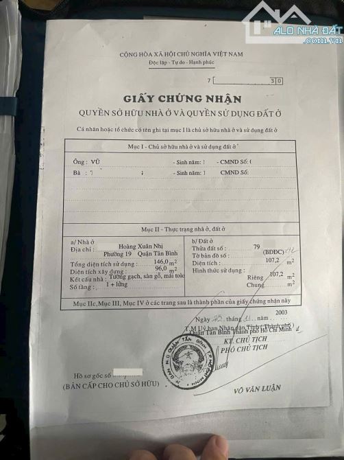 Bán nhà 107m2, 4 Tầng – Hoàng Xuân Nhị thông Trịnh Đình Trọng, Tân Phú – Chỉ 7.5 tỷ - 1