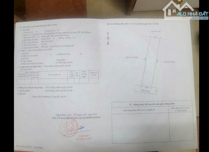 🏡 BÁN ĐẤT NGÕ 48 LỆNH BÁ CHÍNH TRỌNG – HÙNG VƯƠNG, HỒNG BÀNG 80M GIÁ 2 TỶ - 1