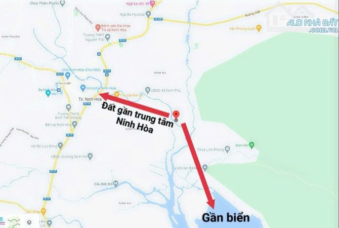 Chủ kẹt tiền cần bán nhanh Lô đất 2 mặt tiền đường liên xã Ninh Phú, view sông Dinh - 1
