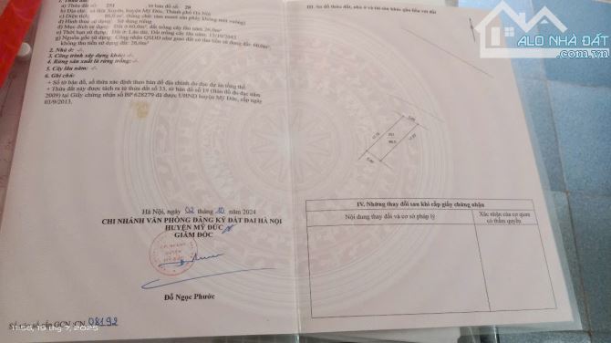 Bán đất thôn Lai Tảo, Xã Bột xuyên, Huyện Mỹ đức 86 m kinh doanh, view sông giá cực tốt - 1