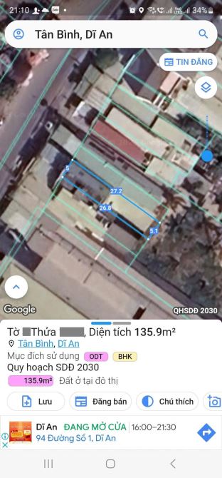 Bán 2 căn nhà ngang 9m MT đường Liên Huyện, p.Tân Bình, Tp.Dĩ An chỉ 14tyy500 TL M5865 - 13