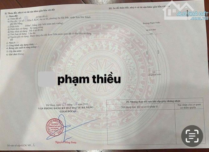 Bán cắp đất MT Phạm Thiều An Hải Bắc Sơn Trà - 2