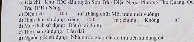 Bán đất đầu tuyến Sơn Trà - Lý Tử Tấn - 2
