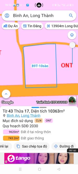 THÔNG TIN CHI TIẾT MỘT SỐ ĐẤT NỀN BÁN TẠI BÌNH AN, LONG THÀNH - 2