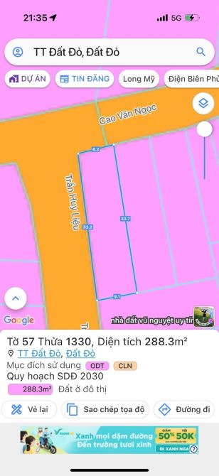 LÔ GÓC 2 MẶT TIỀN CAO VĂN NGỌC - TRẦN HUY LIỆU-  NGAY ĐƯỜNG LÊ DUẨN - TT ĐẤT ĐỎ- BRVT - 3
