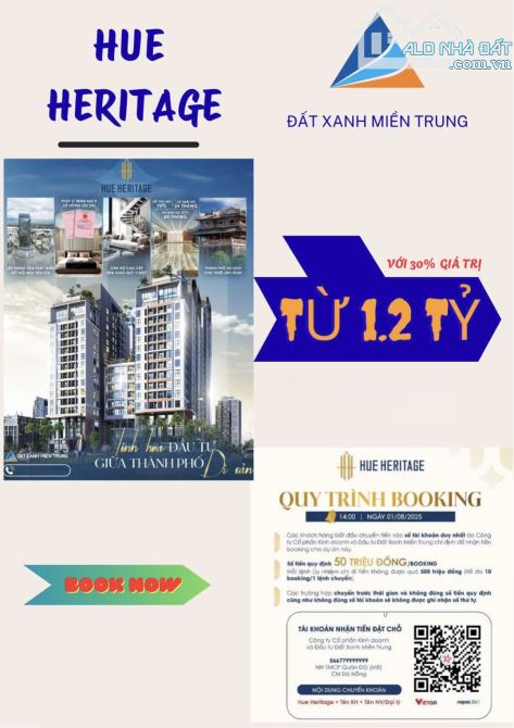 🔥🔥🔥🔥🔥Đặt chỗ ưu tiên vị trí căn hộ HUE HERITAGE giá chỉ từ 1,2 tỷ/căn - 3