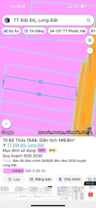 990TRIỆU- ĐẤT TRUNG TÂM THỊ TRẤN ĐẤT ĐỎ- NGAY SAU TRUNG TÂM HÀNH CHÍNH🏝️ ---- Dt: 150m2( - 3