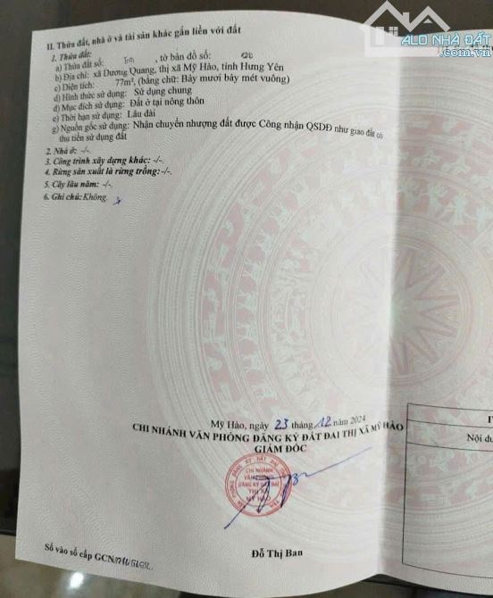 🏡 Bán lô góc đẹp 77m² – Dương Xá, Dương Quang, Mỹ Hào ✅ Đường ô tô 7 chỗ vào tận nơi ✅ Cá - 3