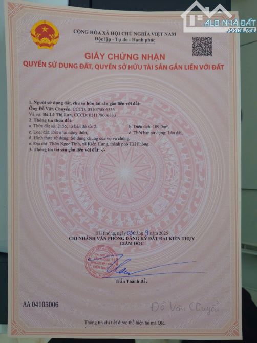 109m2 đất Kỳ Sơn, Tân Trào, Kiến Thụy gần khu công nghiệp - 4