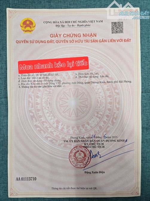 BÁN ĐẤT TĐC ANH DŨNG 8 – HƯNG ĐẠO, HẢI PHÒNG 🏡 Cách Cầu Rào chỉ 2km - 4