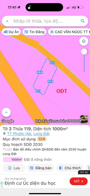 THỊ TRẤN PHƯỚC HẢI - CÁCH BIỂN 4KM - LƯNG TỰA NÚI MINH ĐẠM 🌈🌈🌈DT 1000m2  ngang 20x50m - 4