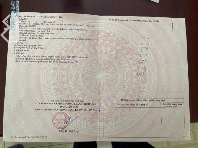 Bán lô đất TĐC Bình Yên gần ngay trường Đại học FPT Hòa Lạc – vị trí đẹp, pháp lý rõ ràng, - 5