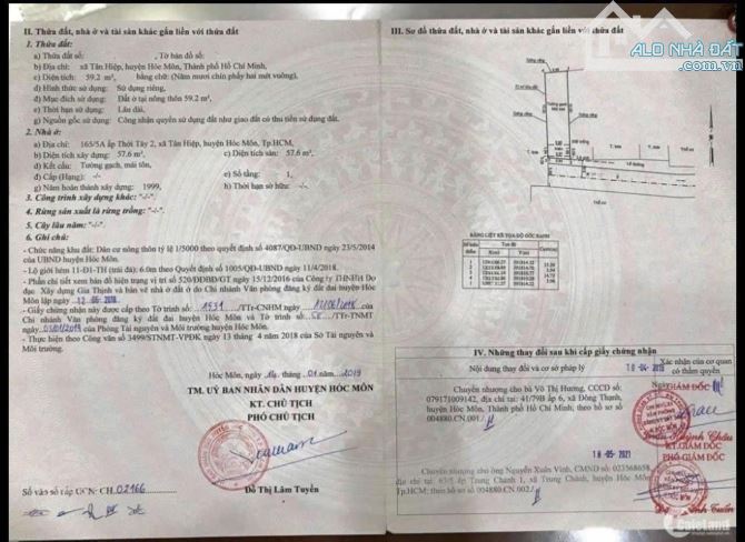 BÁN CĂN NHÀ 1 SẸC TÂN HIỆP 4 – HÓC MÔN – SỔ HỒNG RIÊNG – 2 PHÒNG NGỦ – CHỈ 787 TRIỆU - 6