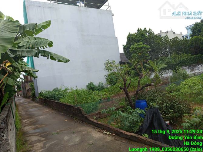 Bán đất Hà Đông, tổ 15 Yên Nghĩa, 48m hướng Đông-Nam, 2 mặt thoáng, ngõ ô tô