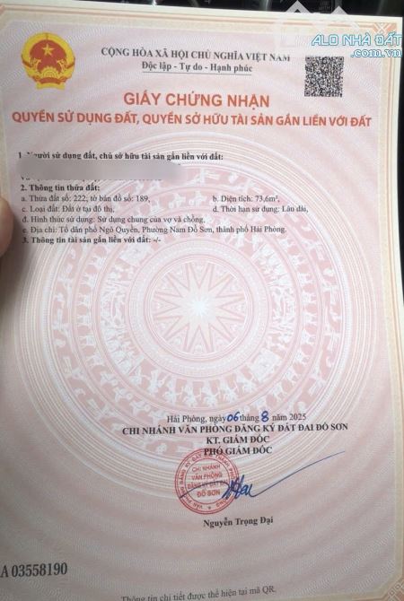 Bán đất Minh Đức - Đồ Sơn - Hải Phòng