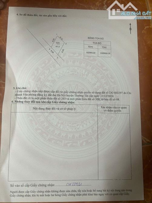 Nhỉnh 1 tỷ đất Chương dương, Thường Tín 47,3m ô tô vào tận đất