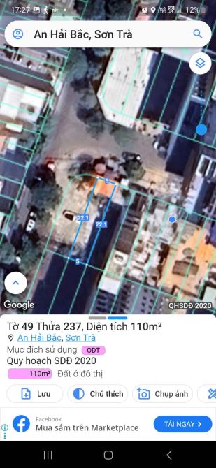 CẦN BÁN CẶP ĐẤT ĐẸP ĐƯỜNG AN ĐỒN 6 GIÁ TỐT NHẤT KHU VỰC S220M ( 36 TỈ )