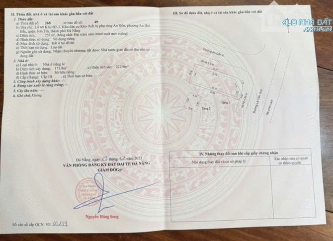 CẦN BÁN LÔ ĐẤT 2MT ĐẸP TUYỆT VỜI ĐƯỜNG LÊ VĂN QUÝ + AN ĐỒN 6 S251M ( 48 TỈ )