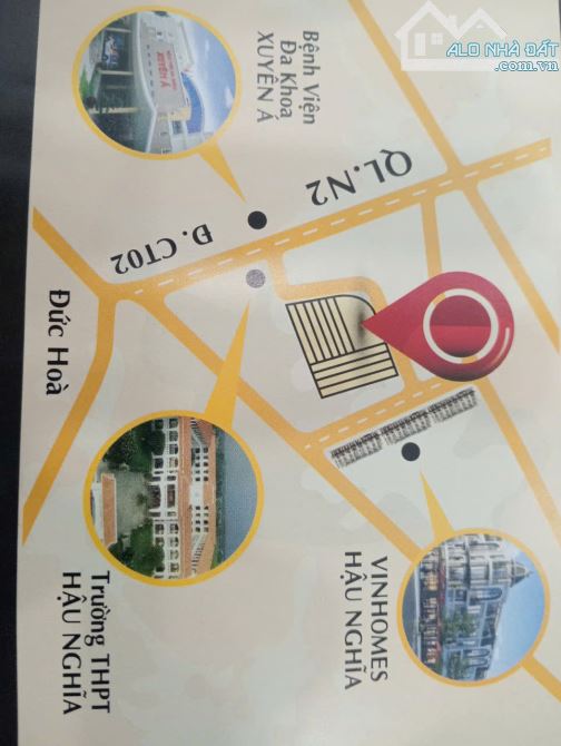 Bán đất thổ cư,đường quốc lộ N2, thị trấn Hậu Nghĩa huyện Đức Hoà, giá 18 triệu/m2