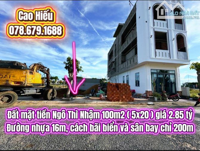 💥Đất mặt tiền Ngô Thì Nhậm 100m2 ( 5x20 ) giá 2.85 tỷ. Đất biển Phú Yên