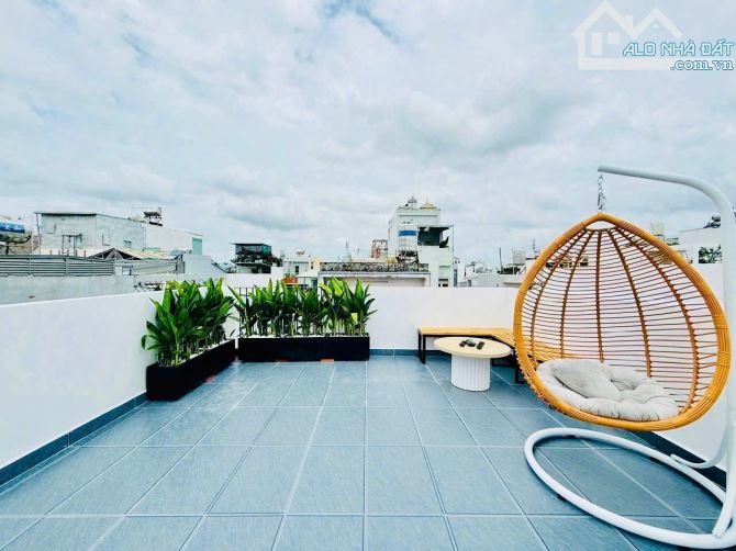 Nhà 4 tầng xây mới, hẻm ô tô, Phan Huy Ích, Gò Vấp, ngang 4,5m, 5 tỷ 97