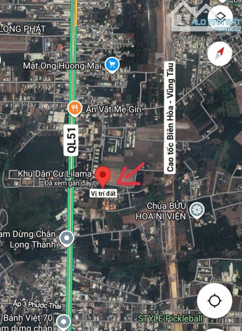 Chỉ 650Tr - Sở hữu ngay lô đất 100m2 full thổ cư - Đón sóng Sân Bay QT Long Thành