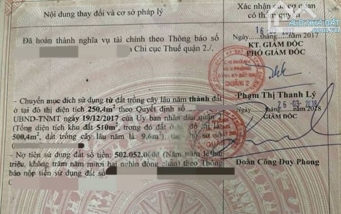 Bán Đất Thổ Cư Mặt Tiền đường xe tải 12M phường Bình Trưng Đông Quận 2 ngang ~11m