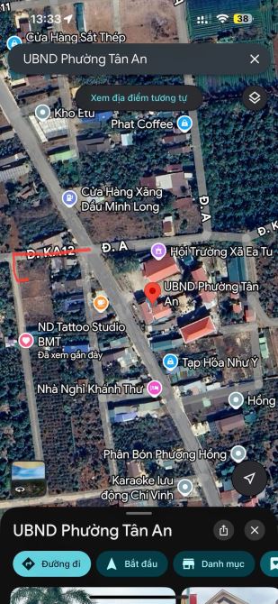ĐẤT PHƯỜNG TÂN AN đường KA12 ĐỐI DIỆN UỶ BAN PHƯỜNG TÂN AN (Mới) trên VÀNH ĐAI 14-26