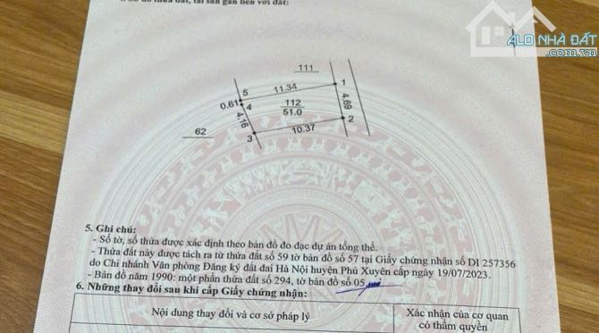 💢51m_TK Đông Đoài_TT Phú Xuyên   💲Giá chỉ 1ty5xx tr  **DT: 51m2 **MT: 4m = Hậu  ✅Nằm nga