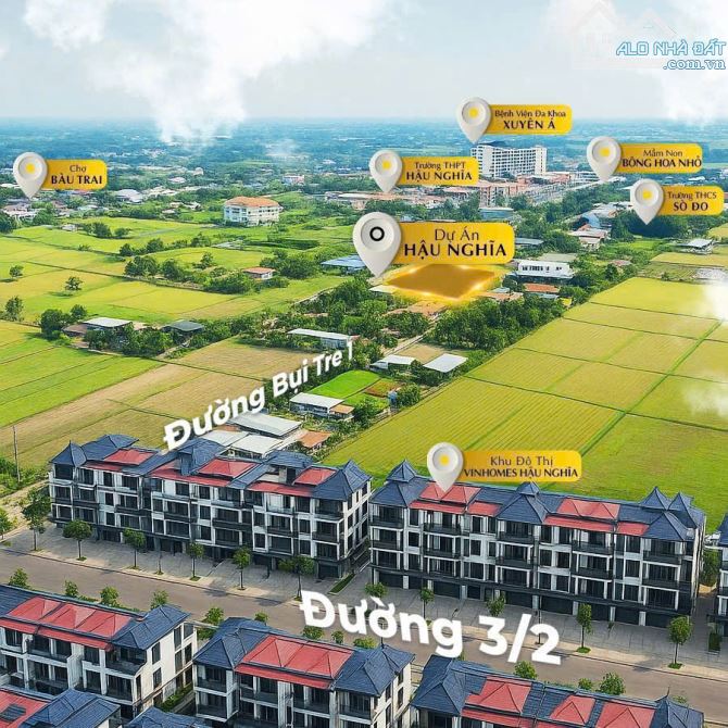 Bán đất thổ cư,đường quốc lộ N2, thị trấn Hậu Nghĩa huyện Đức Hoà, giá 18 triệu/m2 - 1