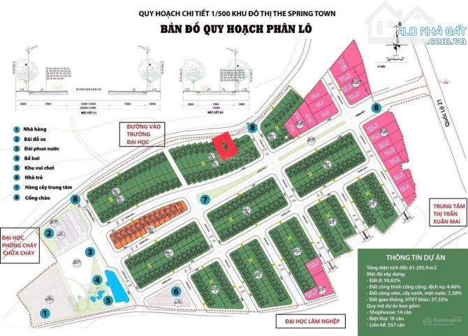 Cần tiền bán nhanh lô đất dự án The Spring Town Xuân Mai, DT 106m2, giá đầu tư - 1