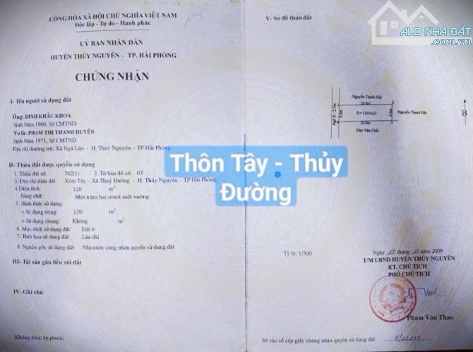 ✅chủ cần bán lô đất tại - THUỶ ĐƯỜNG - nay là phường Thuỷ Nguyên✅120m2 chỉ 3,x tỷ - 1